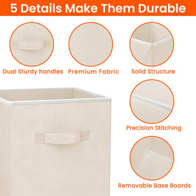 Criusia heavy-duty fabric bin with reinforced sides stands upright