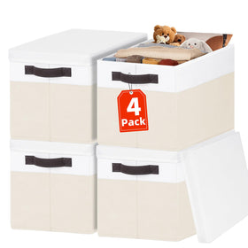 Criusia large nursery closet bin with lid keeps clothing organized and dust-free.