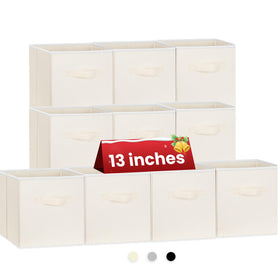 Criusia large storage cube on a shelf ideal for organized clothes and toys.