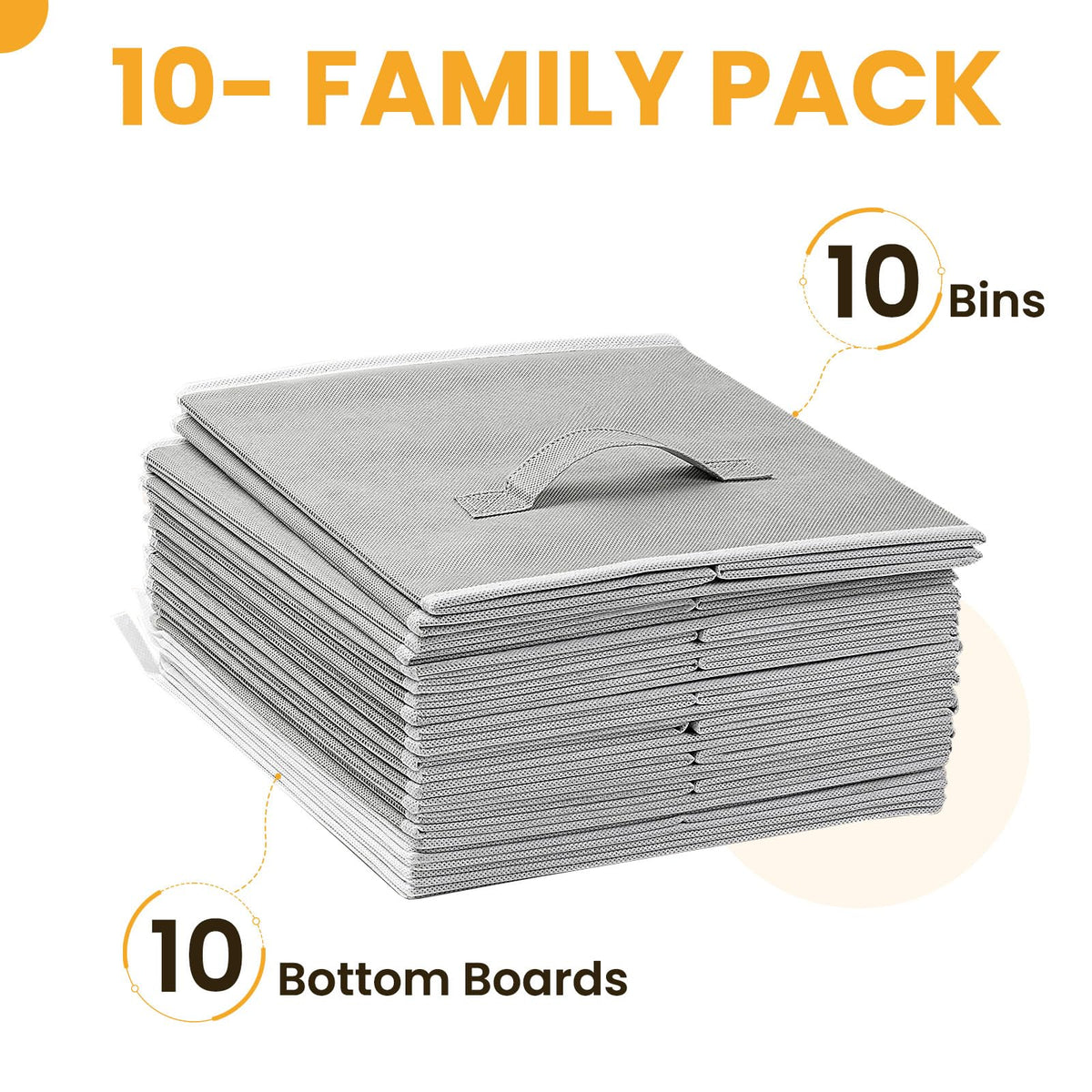 Criusia foldable storage bins save space when not in use for compact storage.