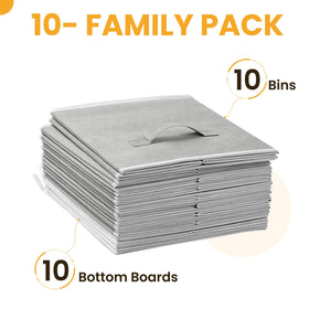 Criusia foldable storage bins save space when not in use for compact storage.
