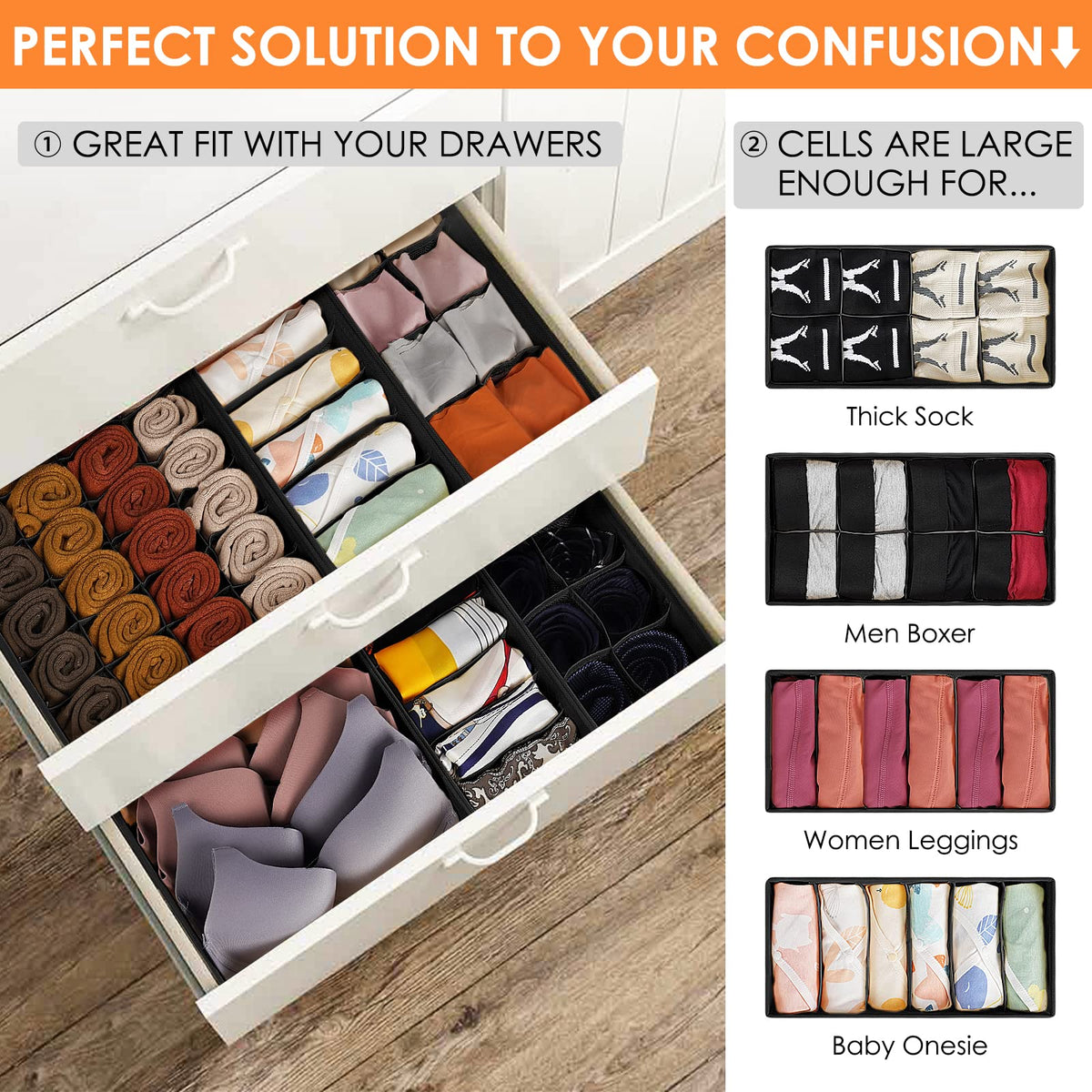 Criusia nonwoven wardrobe organizers provide breathable structure