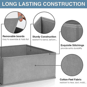 Criusia rectangle bin 11x5-5-1 fits shirts and accessories efficiently
