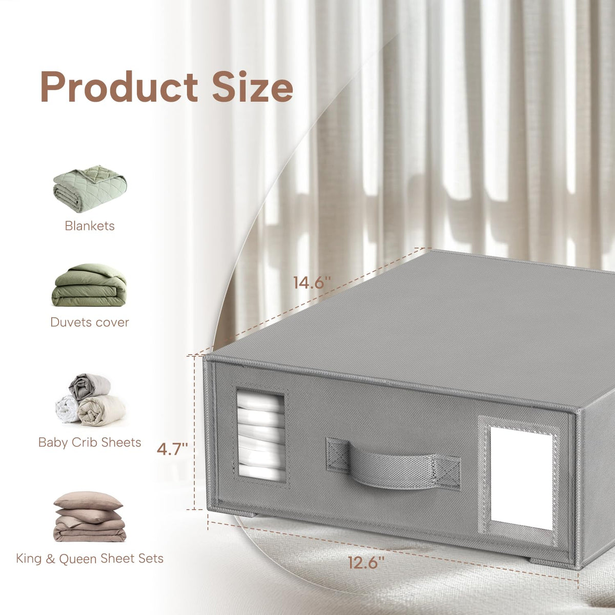 Criusia organizers have reinforced handles for easy lifting.