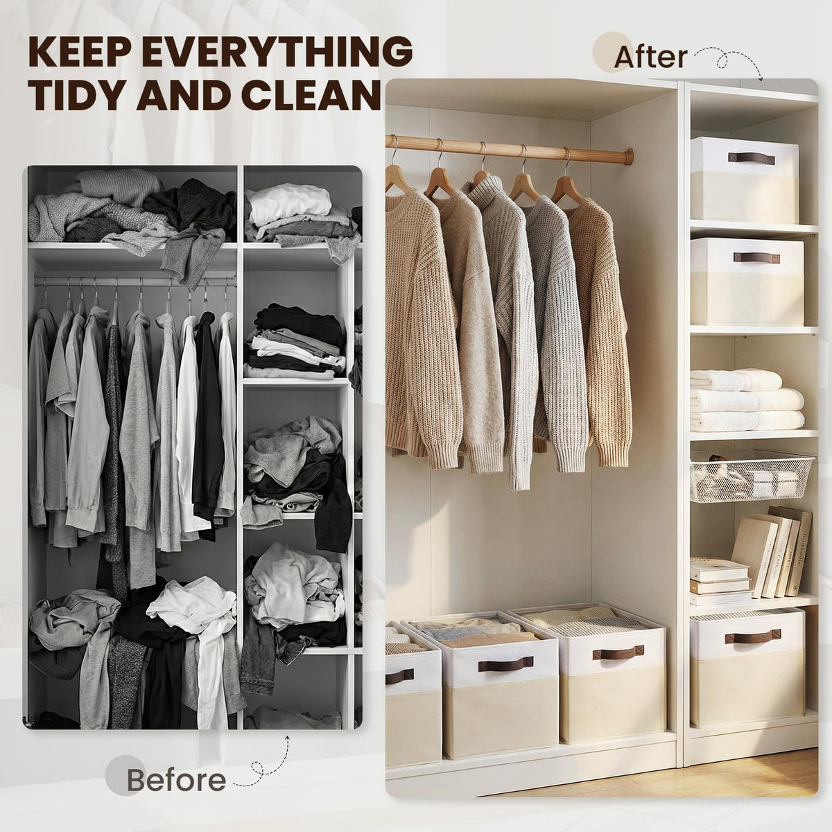 Shelf-friendly Criusia storage bin fits neatly on shelves.