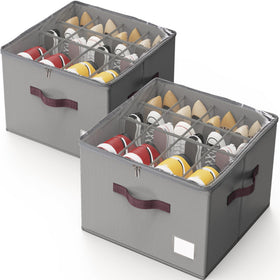 Criusia shoe organizer with transparent cover for quick identification and clean closet storage.