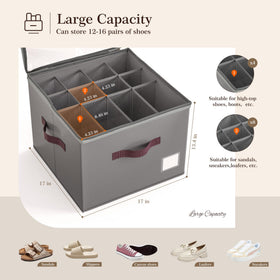 Criusia organizer's sturdy handles simplify carrying to different closet spaces.