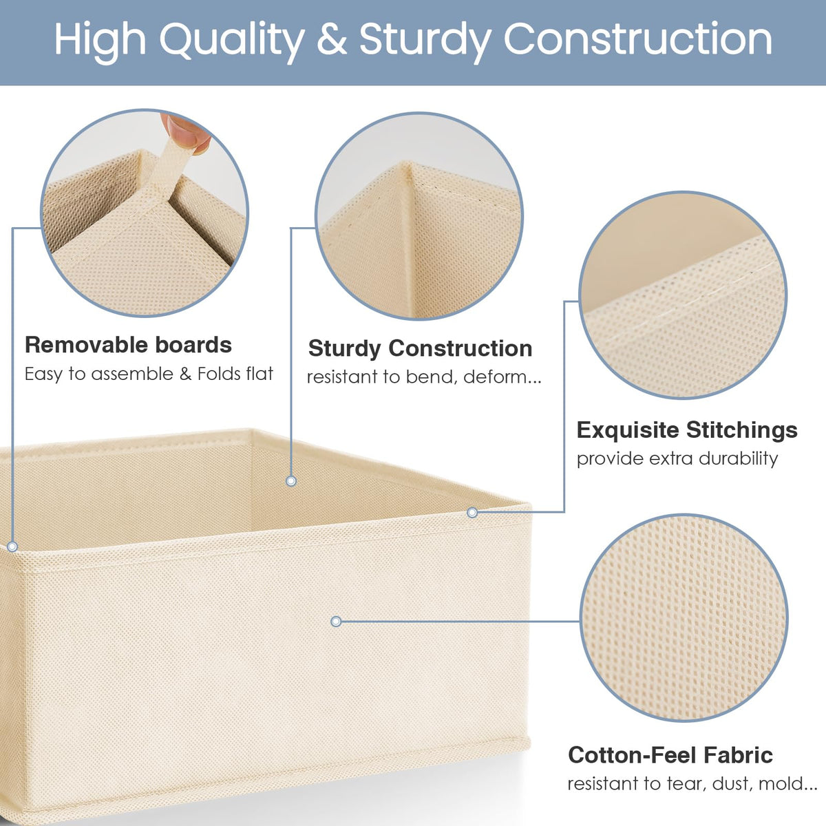 Criusia small collapsible bin saves drawer space and is easy to store.