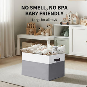 Criusia stackable blanket baskets help keep living room neat and accessible