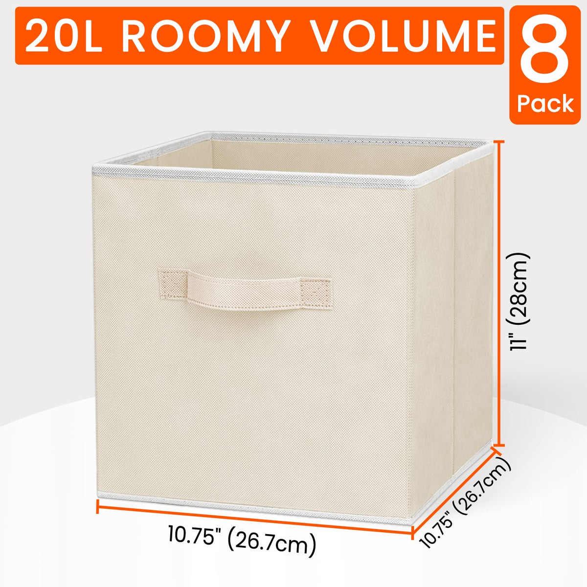 Criusia Storage Cubes folded flat to save space when not in use