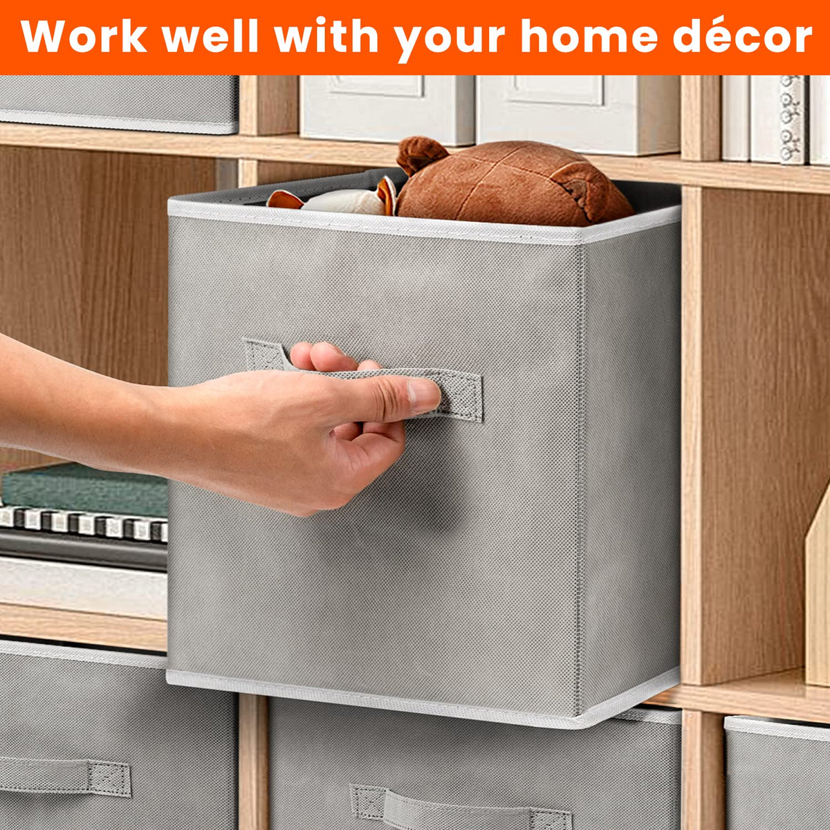 Criusia bin with handles for easy room-to-room transport