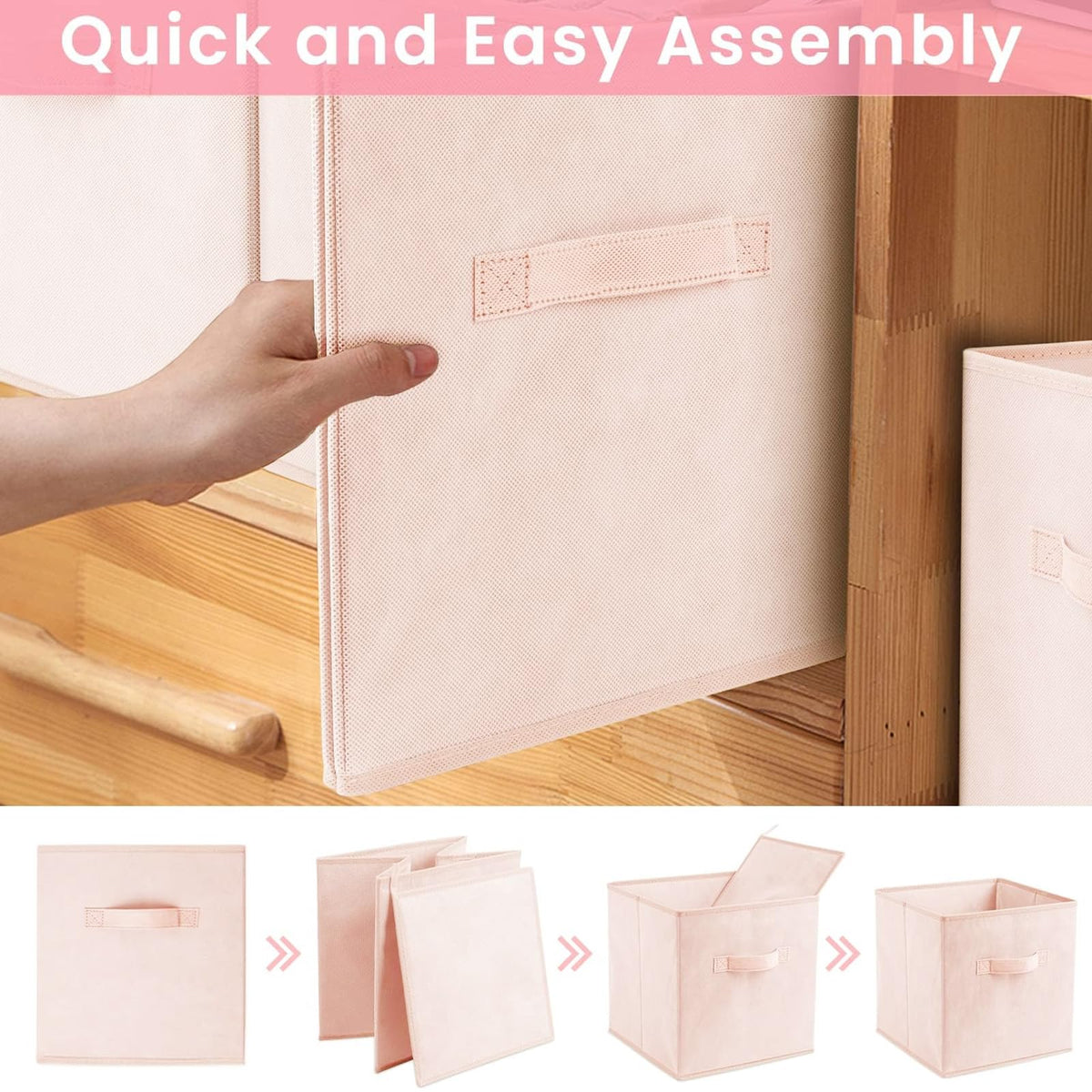Criusia Storage Cubes rigid sides keep shape when filled
