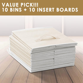 Criusia storage cubes beige dorm room setup demonstrates portable organization.