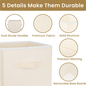 Criusia storage cubes beige open top for quick access to items.