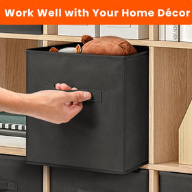 Criusia 11-inch cubes fit closets for organized dorm room essentials.