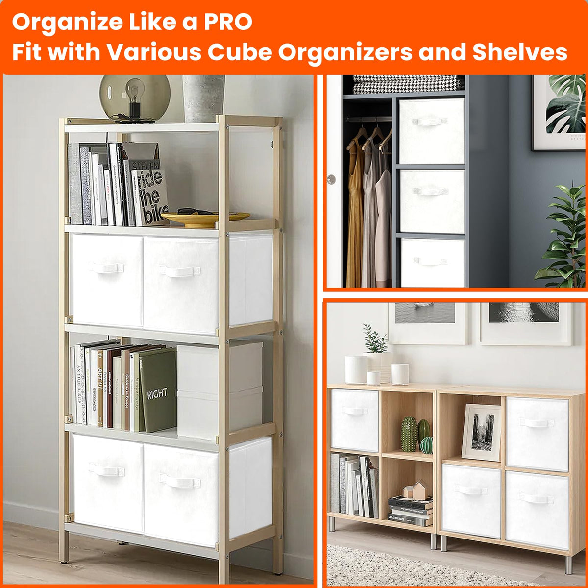 Criusia storage cubes collapsible design for compact storage.
