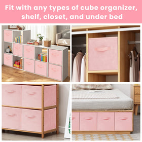 Criusia heavy-duty bins demonstrating load-bearing potential on shelves