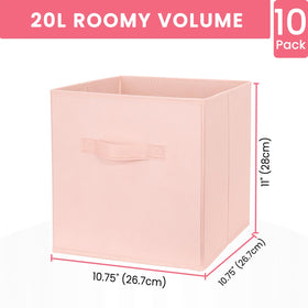 Criusia storage cubes open-top pink organize toys and books for quick access.