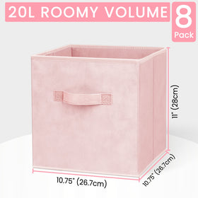 Criusia pink storage cubes top view highlighting collapsible design