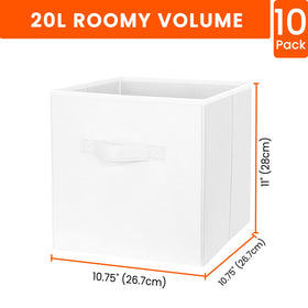 Criusia storage cubes with reinforced handles for easy carrying.