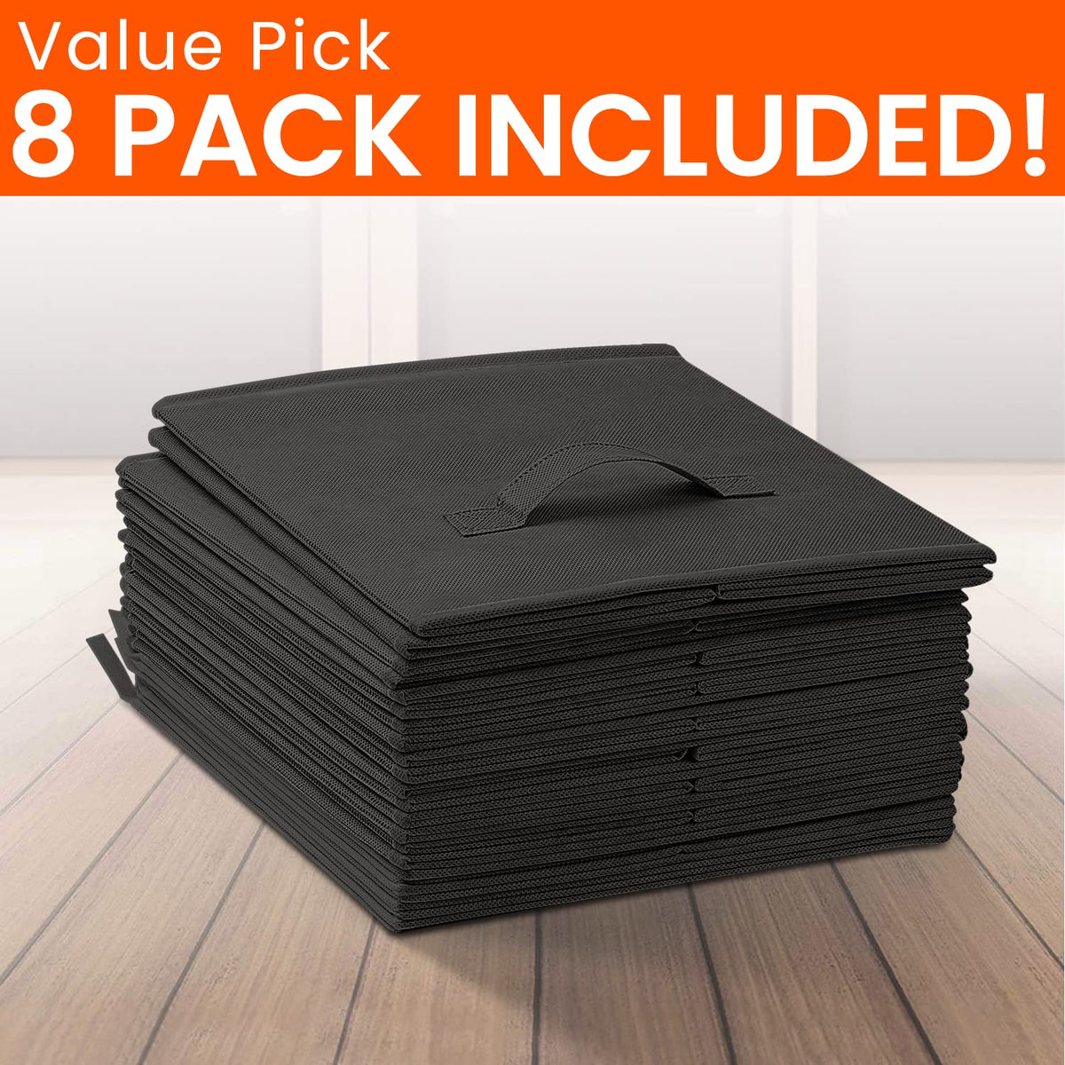 Criusia storage cubes stack neatly to maximize small-space storage.