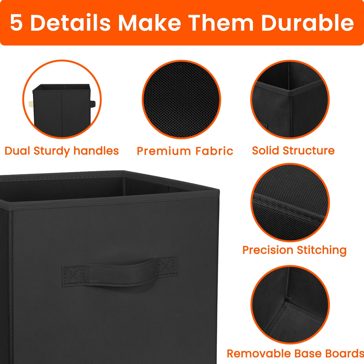Criusia stackable cubes save shelf space while keeping items visible.