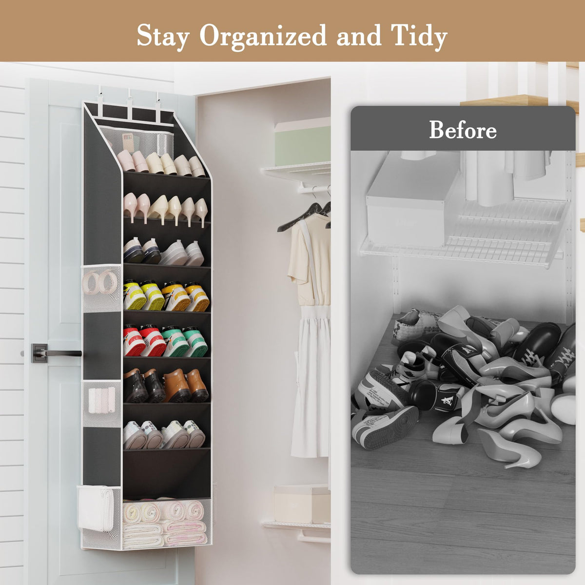 Criusia top pockets for quick-access storage of keys and small essentials.
