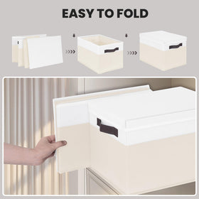 Criusia four-pack storage bins with lids provide versatile organization for toys and clothes.