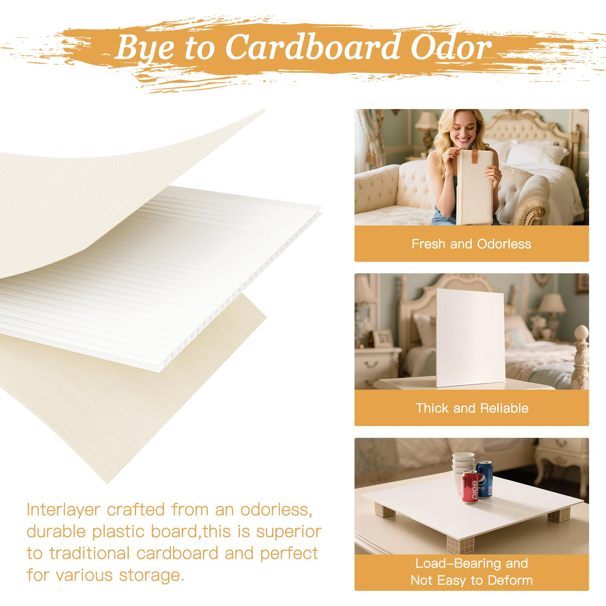 Criusia under-bed bin with triple webbing handles for easy pulling.