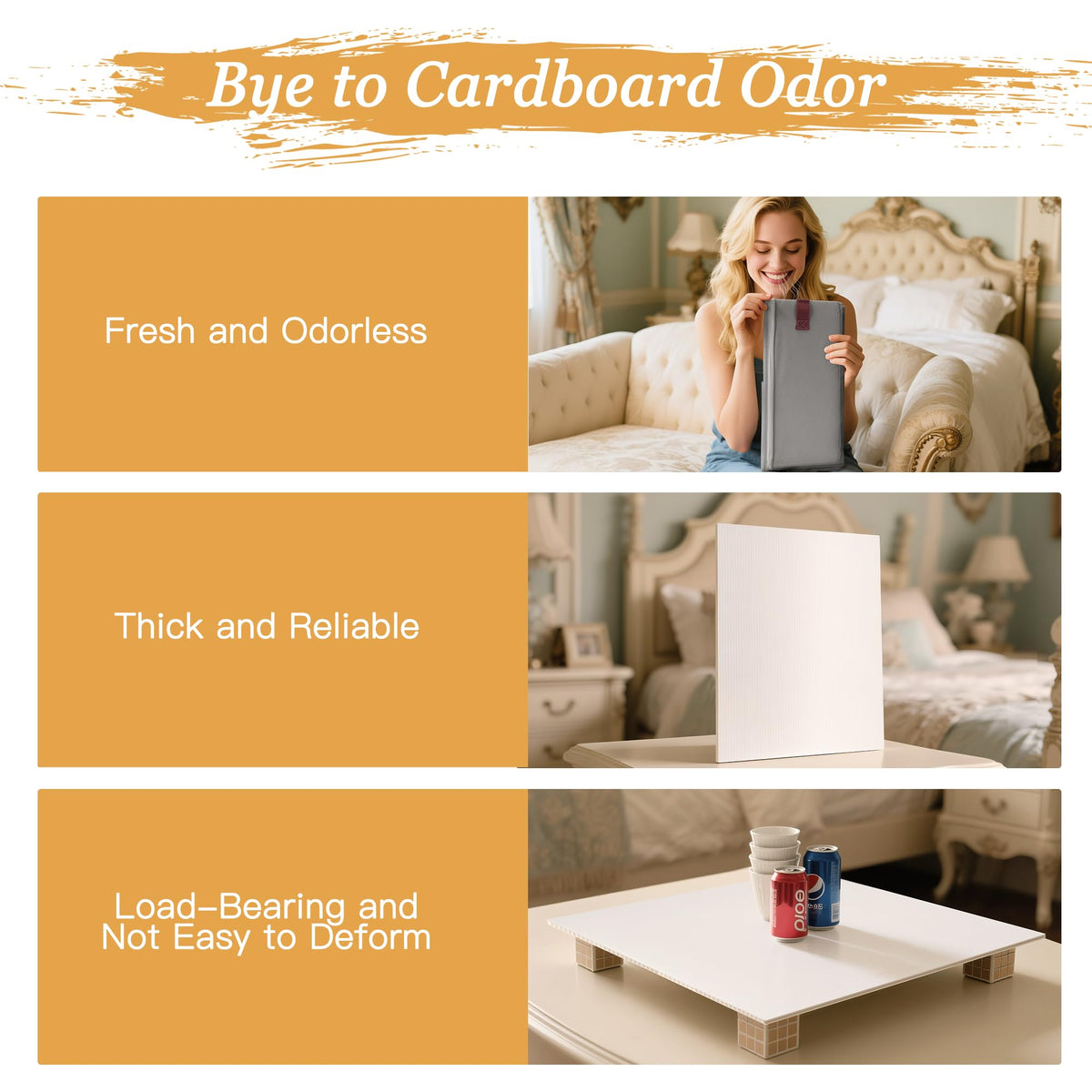 Criusia under-bed bins folded-flat demonstrate space-saving design for moving or rotation.