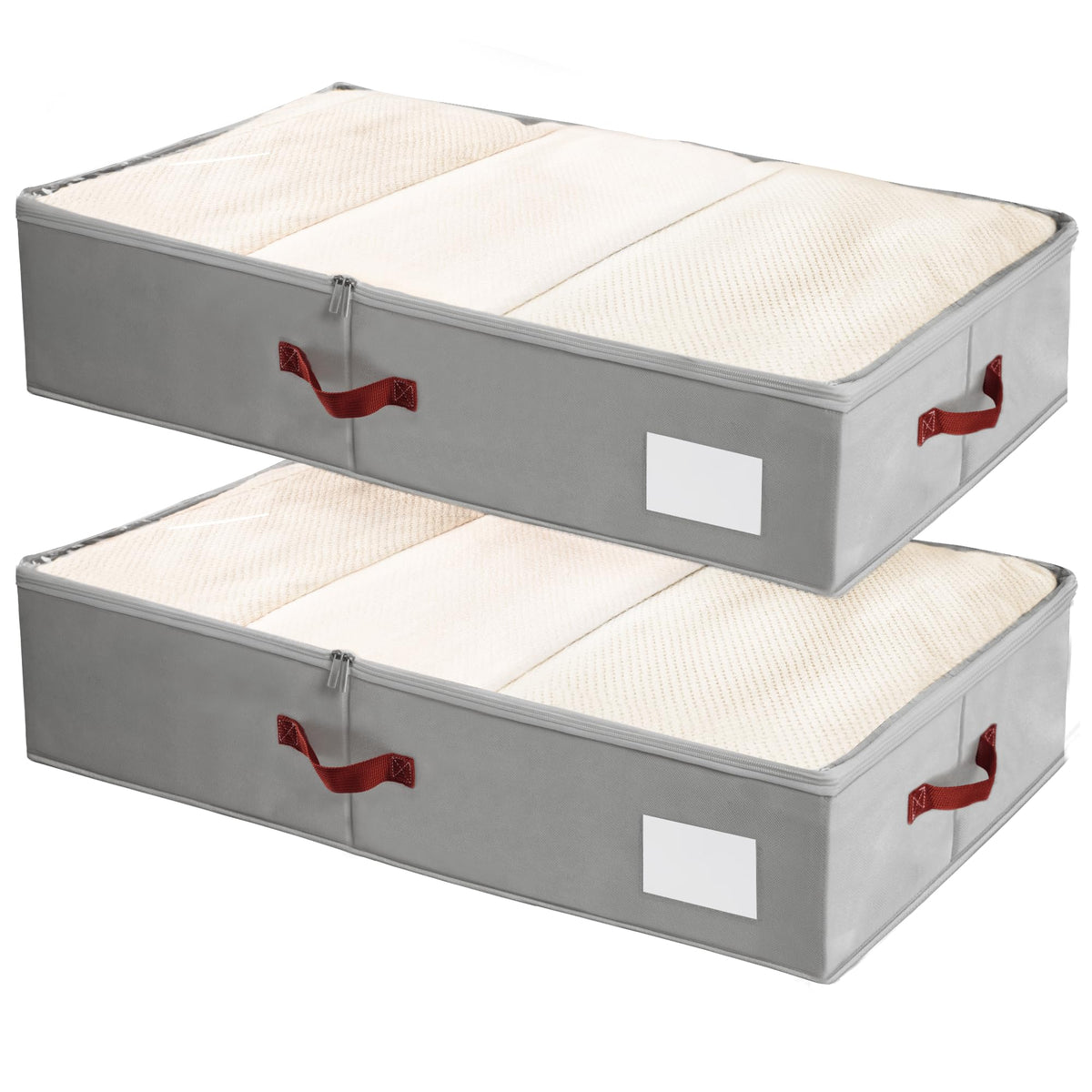 Criusia under bed storage bins with clear lids for visible organization and protection