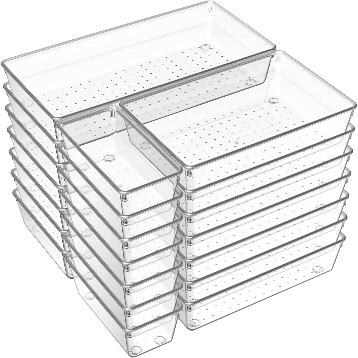 Criusia XL 12x6x2 drawer organizer keeps utensils tidy and visible.