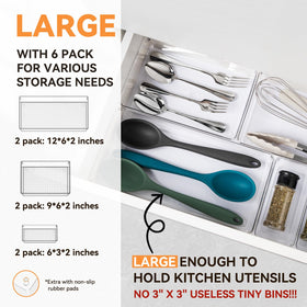 Criusia XL drawer organizer stackable design saves space and adds storage.