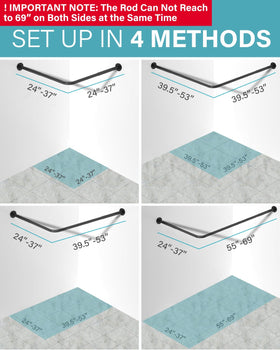 Crkmire corner rod adjustable methods display versatile fit for various corners