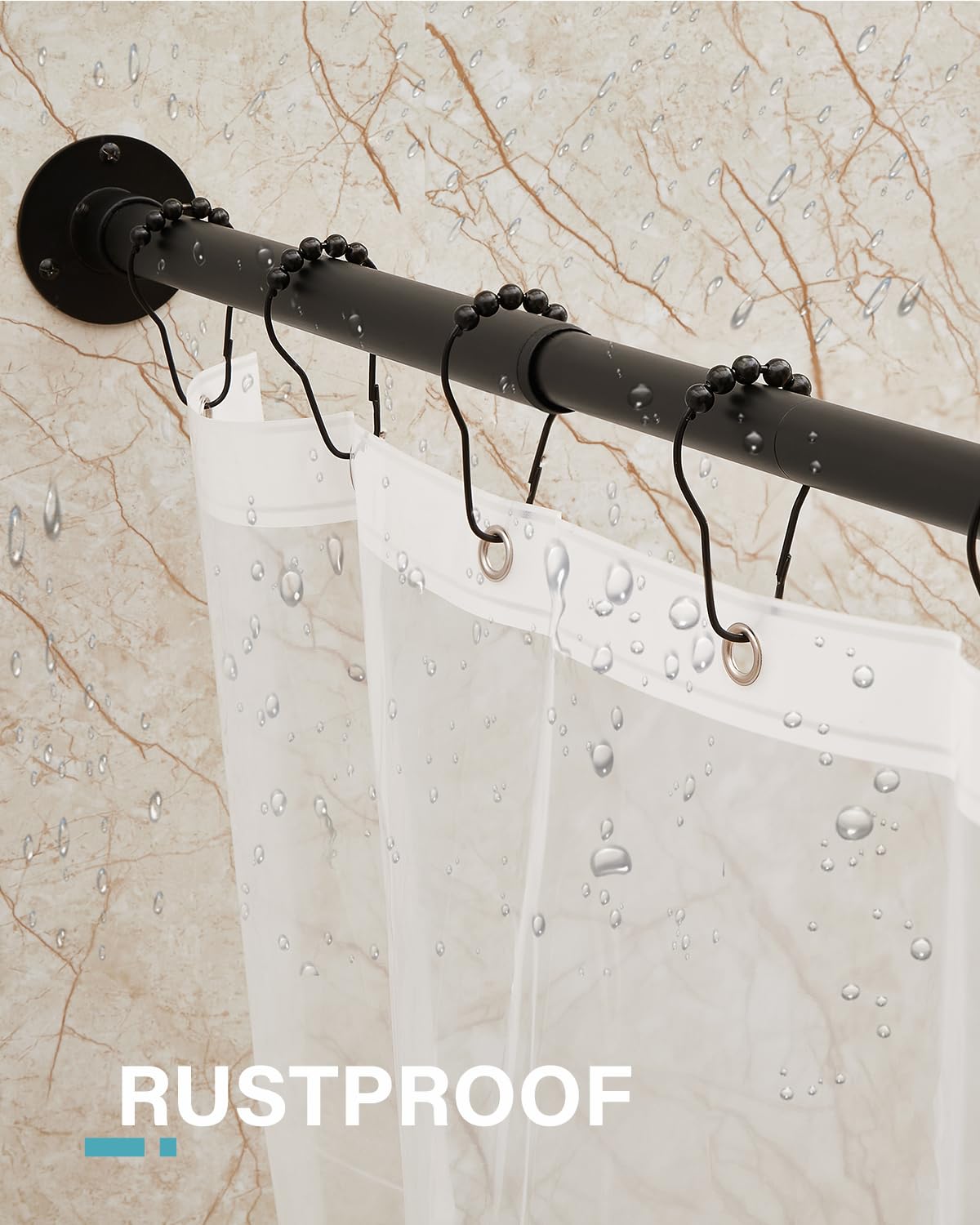 Crkmire curtain rod adjustable tubes offer flexible sizing to fit varied shower corners