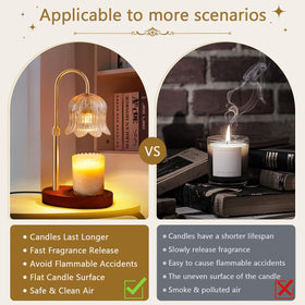 CRMILL Candle Warmer Lamp bronze metal finish for modern decor.