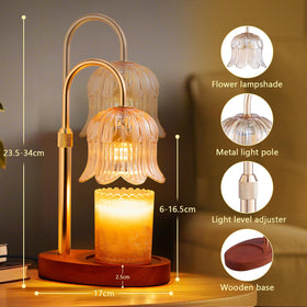 CRMILL Candle Warmer Lamp compact design fits desks and nightstands.