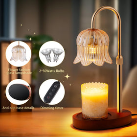 CRMILL Candle Warmer Lamp with dimmable heat for mood lighting.