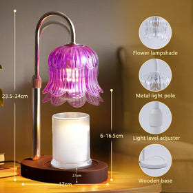 CRMILL candle warmer lamp metal bronze detail adds durable, stylish touch.