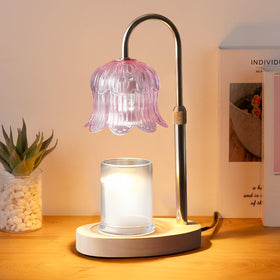 CRMILL candle warmer lamp pink glow enhances cozy evenings without flame