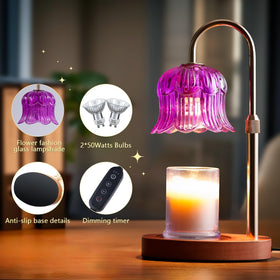 CRMILL candle warmer lamp dimmer control shows adjustable heat to customize mood.
