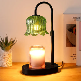 CRMILL candle warmer lamp, timer front view creates cozy ambiance