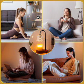 CRMILL candle warmer lamp modern decor adds warmth to living rooms.