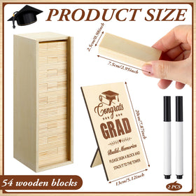 CroBlissful wooden guest-book box displaying messages on a stylish graduation keepsake
