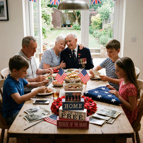 CroBlissful durable wood memorial day decoration built to last