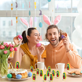 CroBlissful Easter egg fillers featuring Guadalupe figurines for meaningful celebrations.