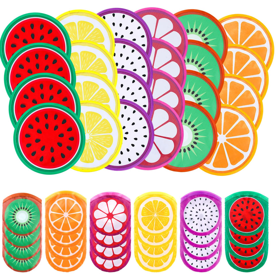 CroBlissful fruit foldable fan Watermelon design keeps you cool outdoors.
