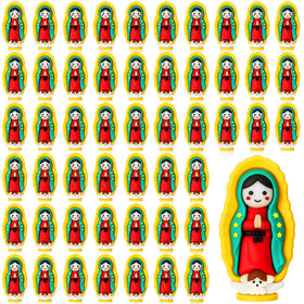 CroBlissful Our Lady of Guadalupe miniature figurine in vibrant colors, ideal for Easter egg fillings.