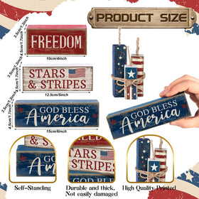 CroBlissful patriotic memorial decor arranged on shelf for ambient charm.