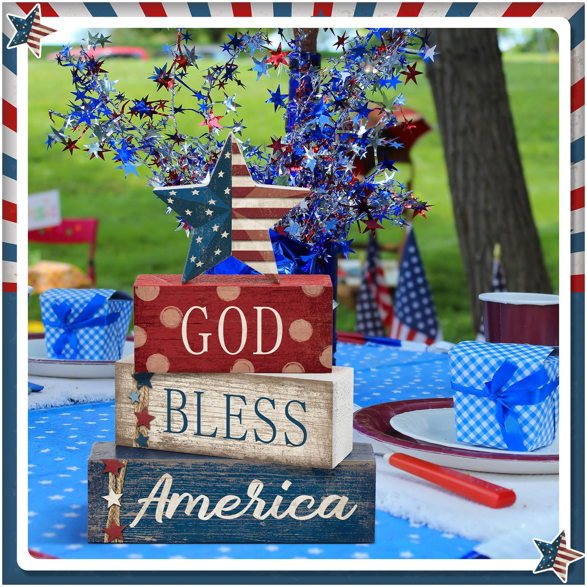 CroBlissful patriotic office desk decor adds festive touch to workspaces